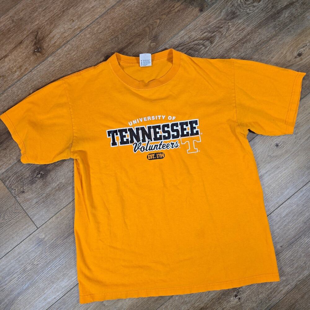 Vintage 90s Tennessee Volunteers T Shirt Mens M Orange UT Vols NCAA Football Tee